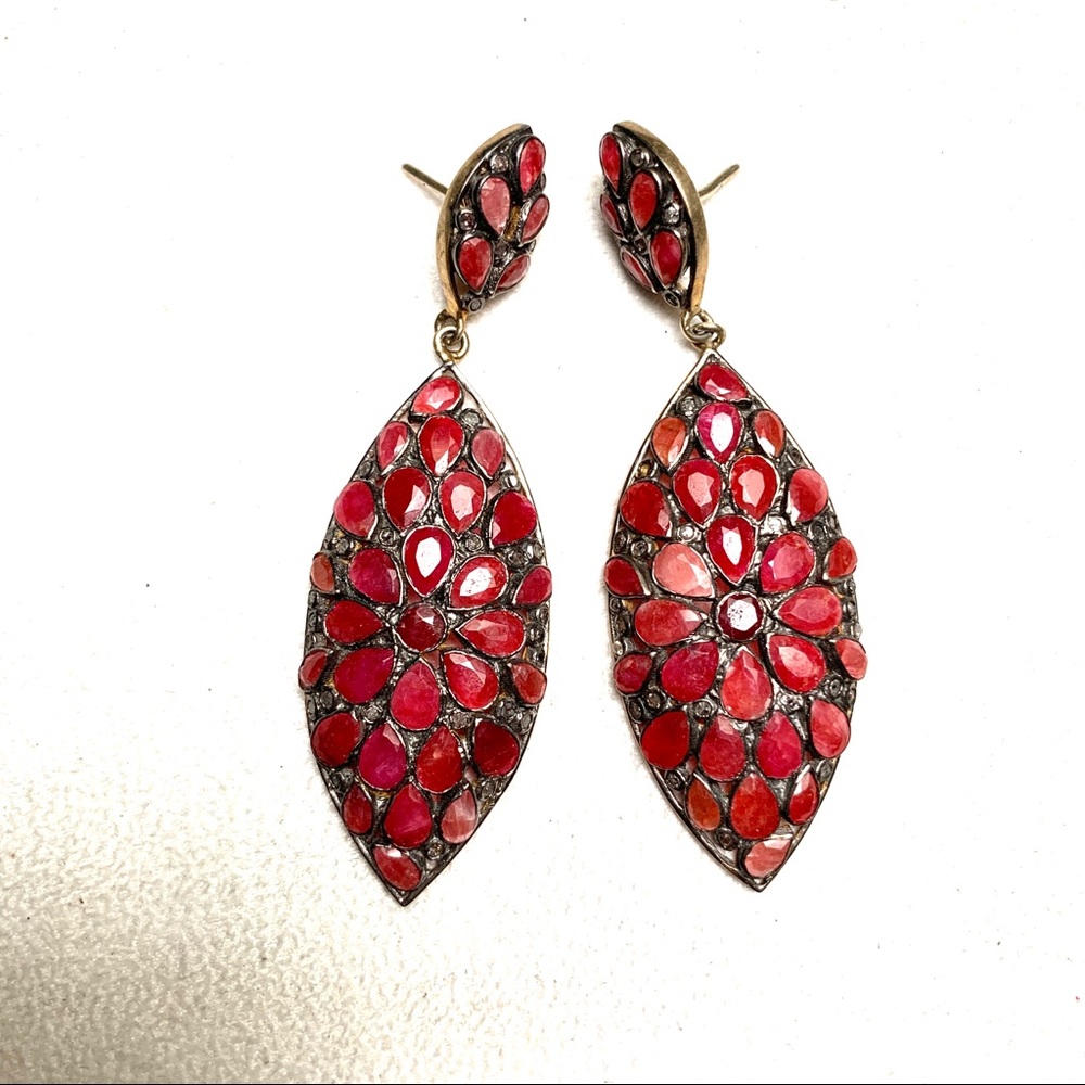 Ruby Gemstone Earrings